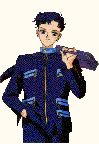 Seiya in a blue jacket